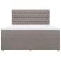 Preview: Boxspringbett mit Matratze Taupe 180x200 cm Stoff