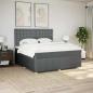 Preview: Boxspringbett mit Matratze Dunkelgrau 180x200 cm Stoff