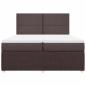 Preview: Boxspringbett mit Matratze Dunkelbraun 200x200 cm Stoff