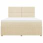 Preview: Boxspringbett mit Matratze Creme 180x200 cm Stoff