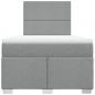 Preview: Boxspringbett mit Matratze Hellgrau 120x200 cm Stoff