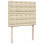 Preview: Boxspringbett mit Matratze Creme 120x200 cm Stoff