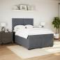 Preview: Boxspringbett mit Matratze Dunkelgrau 140x200 cm Samt