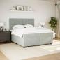 Preview: Boxspringbett mit Matratze Hellgrau 180x200 cm Samt