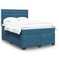 Preview: ARDEBO.de - Boxspringbett mit Matratze Blau 140x200 cm Samt