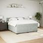 Preview: Boxspringbett mit Matratze Hellgrau 180x200 cm Samt