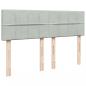 Preview: Boxspringbett mit Matratze Hellgrau 140x200 cm Samt