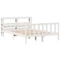 Preview: Massivholzbett ohne Matratze Weiß 150x200 cm Kiefernholz