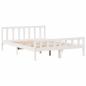 Preview: Massivholzbett ohne Matratze Weiß 150x200 cm Kiefernholz