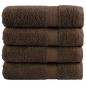 Preview: ARDEBO.de - Premium-Badetücher SOLUND 4 Stk. Braun 100x150 cm 600 g/m²