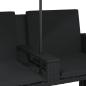 Preview: Gartensofa 2-Sitzer Sonnenschirm und Hocker Schwarz Poly-Rattan
