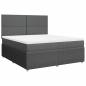 Preview: Boxspringbett mit Matratze Dunkelgrau 180x200 cm Stoff