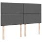 Preview: Boxspringbett mit Matratze Dunkelgrau 180x200 cm Stoff