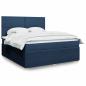 Preview: ARDEBO.de - Boxspringbett mit Matratze Blau 180x200 cm Stoff