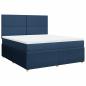 Preview: Boxspringbett mit Matratze Blau 180x200 cm Stoff