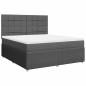 Preview: Boxspringbett mit Matratze Dunkelgrau 180x200 cm Stoff