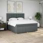 Preview: Boxspringbett mit Matratze Dunkelgrau 180x200 cm Stoff