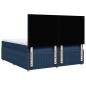 Preview: Boxspringbett mit Matratze Blau 180x200 cm Stoff