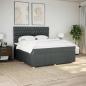 Preview: Boxspringbett mit Matratze Dunkelgrau 180x200 cm Stoff