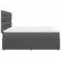 Preview: Boxspringbett mit Matratze Dunkelgrau 180x200 cm Stoff