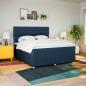 Preview: Boxspringbett mit Matratze Blau 180x200 cm Stoff