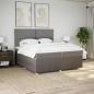 Preview: Boxspringbett mit Matratze Taupe 200x200 cm Stoff