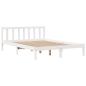 Preview: Massivholzbett ohne Matratze Weiß 140x190 cm Kiefernholz