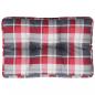 Preview: Palettenkissen Rot Karomuster 60x40x12 cm Stoff
