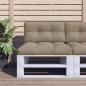 Preview: ARDEBO.de - Palettenkissen Taupe 70x40x12 cm Stoff