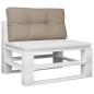 Preview: Palettenkissen Taupe 70x40x12 cm Stoff