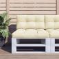 Preview: ARDEBO.de - Palettenkissen Creme 80x40x12 cm Stoff