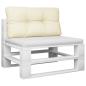 Preview: Palettenkissen Creme 80x40x12 cm Stoff