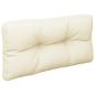 Preview: Palettenkissen Creme 80x40x12 cm Stoff
