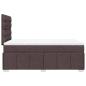 Preview: Boxspringbett mit Matratze Dunkelbraun 120x200 cm Stoff