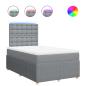 Preview: ARDEBO.de - Boxspringbett mit Matratze Hellgrau 120x200 cm Stoff