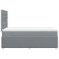 Preview: Boxspringbett mit Matratze Hellgrau 120x200 cm Stoff