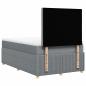 Preview: Boxspringbett mit Matratze Hellgrau 120x200 cm Stoff