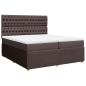 Preview: Boxspringbett mit Matratze Dunkelbraun 200x200 cm Stoff
