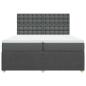 Preview: Boxspringbett mit Matratze Dunkelgrau 200x200 cm Stoff