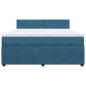 Preview: Boxspringbett mit Matratze Blau 180x200 cm Samt