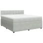 Preview: Boxspringbett mit Matratze Hellgrau 180x200 cm Samt