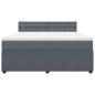 Preview: Boxspringbett mit Matratze Dunkelgrau 180x200 cm Samt
