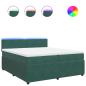 Preview: Boxspringbett mit Matratze Dunkelgrün 200x200 cm Samt