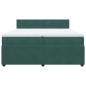 Preview: Boxspringbett mit Matratze Dunkelgrün 200x200 cm Samt