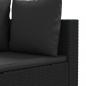 Preview: 9-tlg. Garten-Sofagarnitur mit Kissen Schwarz Poly Rattan