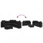 Preview: 6-tlg. Garten-Sofagarnitur mit Kissen Schwarz Poly Rattan