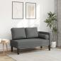 Preview: ARDEBO.de - Chaiselongue mit Kissen Dunkelgrau Stoff