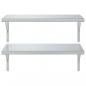 Preview: Wandregale 2 Stk. 75x40 cm Silbern Edelstahl