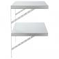 Preview: Wandregale 2 Stk. 75x40 cm Silbern Edelstahl