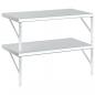 Preview: Wandregale 2 Stk. 75x40 cm Silbern Edelstahl